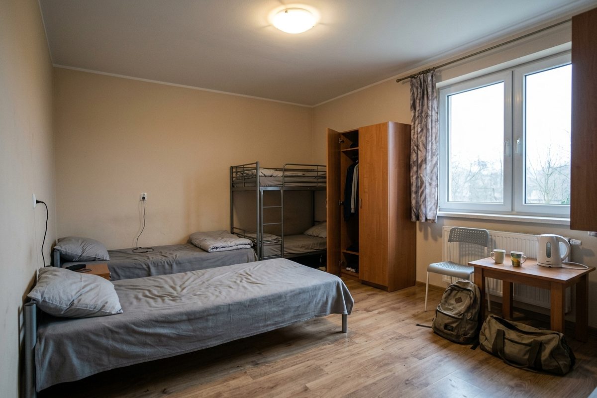 Quarto na casa dos trabalhadores